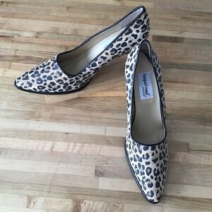 Newport News Cheetah print leather heels size 9